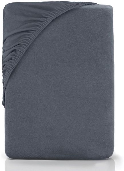 NatureMark Spannbettlaken Gebürstete Mikrofaser, Polyester, Gummizug: rundum, viele Größen und Farben Markenware (90x200 cm, Anthrazit grau)