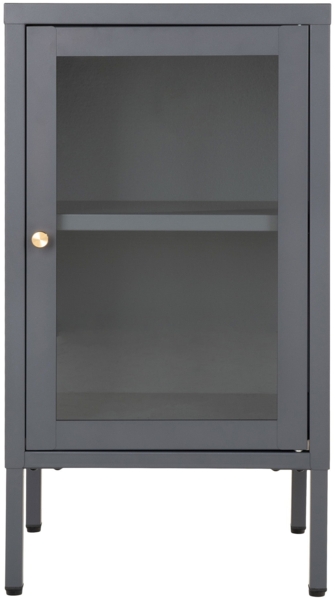 House Nordic Schrank, 1 Glastür, Stahl, grau, 38x35x70 cm