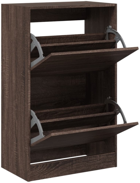 vidaXL Schuhschrank Braun Eichen-Optik 60x34x96,5 cm Holzwerkstoff 839951
