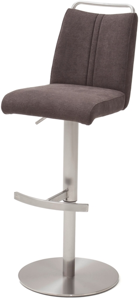Barstuhl Giulia I - Kunstleder Braun - Edelstahl