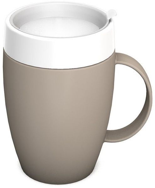 Ornamin Schnabelbecher Becher mit Trink-Trick mit Schnabelaufsatz/Trinkaufsatz, 2-tlg, Kunststoff, Trinkhilfe l Alltagshilfe l BPA-frei l Made in Germany