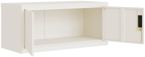 vidaXL Aktenschrank Weiß 90x40x240 cm Stahl 3188315 Bild 4