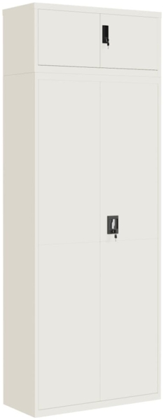 vidaXL Aktenschrank Weiß 90x40x240 cm Stahl 3188315