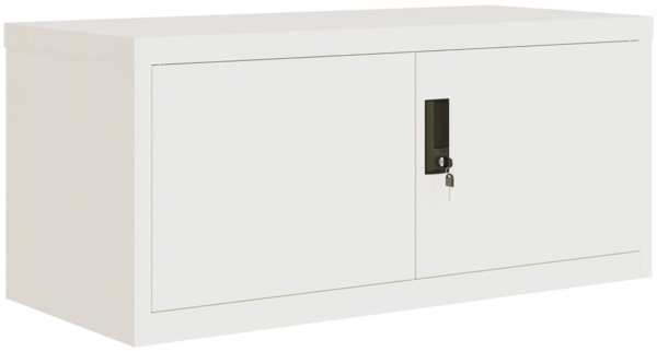 vidaXL Aktenschrank Weiß 90x40x240 cm Stahl 3188315 Bild 2