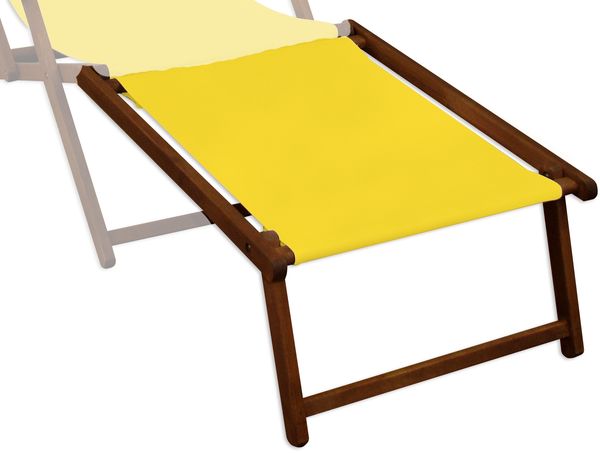 Liegestuhl gelb Fußablage u Kissen Deckchair klappbar Sonnenliege Holz Gartenliege 10-302 F KD Bild 14