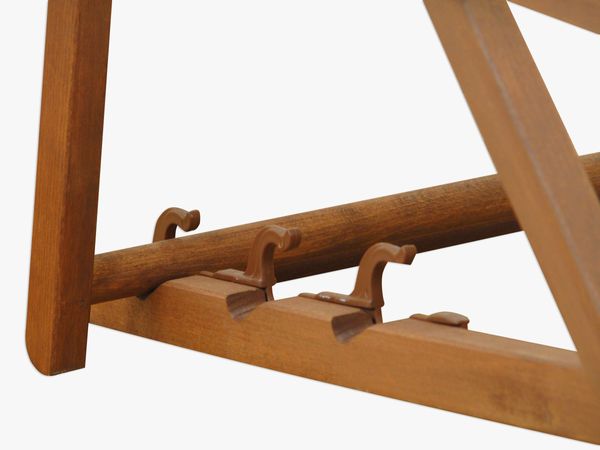 Liegestuhl gelb Fußablage u Kissen Deckchair klappbar Sonnenliege Holz Gartenliege 10-302 F KD Bild 15