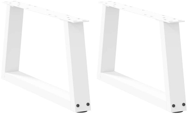 vidaXL Couchtischbeine V-Form 2 Stück Weiß 60x(30-31,3) cm Stahl 4012533