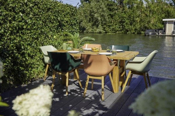 Gartentisch Sophie Yasmani (naural teak / natural teak 180x95 cm)
