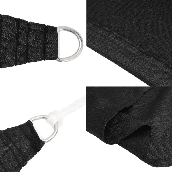 vidaXL Sonnensegel 160 g/m² Schwarz 5x6x6 m HDPE 311758 Bild 6