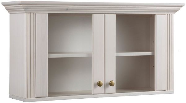 Clever-Moebel Hängevitrine Hängevitrine aus Kiefernholz im Landhausstil Breite: 88cm, Tiefe: 22cm, Höhe: 45cm