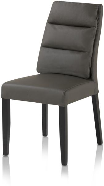 smart 2er Set Esszimmerstühle Bezug aus Leder anthrazit | Stuhlbeine aus Massivholz Buche lackiert - Küchenstuhl, Wohnzimmerstuhl, Polsterstuhl mit Schaumstoffpolsterung Bild 6