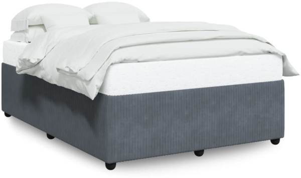 vidaXL Bettgestell ohne Matratze Dunkelgrau 160x200 cm Samt 3285019
