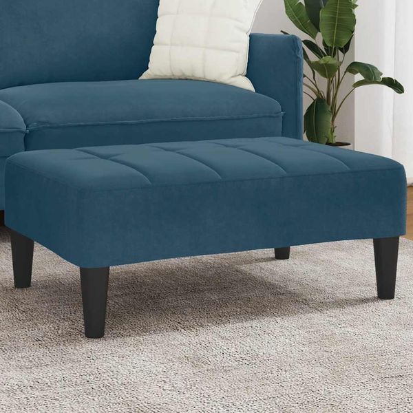 vidaXL Fußhocker Blau 77x55x31 cm Samt 4007383