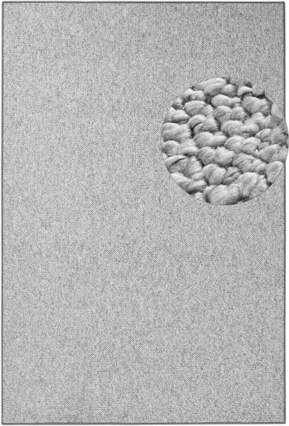 Woll-Optik Teppich Wolly Grau - 60x90x0,1cm Bild 5