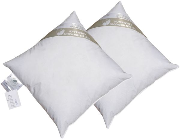 2 Stück Betten Hofmann Kopfkissen 40x40 Kleinkissen Kuschelkissen 30% Daunen 200 g