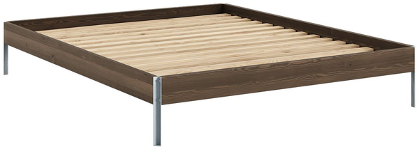 Karup Design Bettgestell CORE BED Bodenbett, Holzrahmen, Futonbett, Jugendbett, Holzbett, Massivholzbett mit Lattenrost, Kiefer massiv, Doppelbett ohne Kopfteil