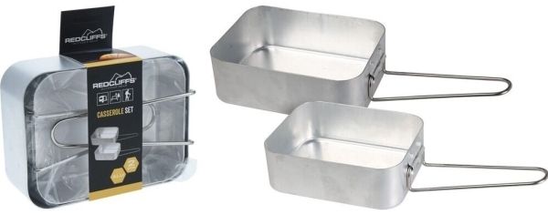 Redcliffs MENAZKA Camping-Schale 2-tlg. Aluminium