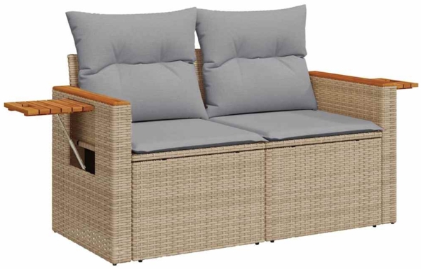 vidaXL Garten-Sofa-Set mit Kissen 8 pcs Beige und Hellgrau 3363177 Bild 5