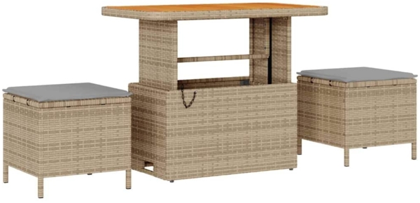 vidaXL Garten-Sofa-Set mit Kissen 8 pcs Beige und Hellgrau 3363177 Bild 3