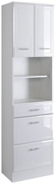 welltime Hochschrank Neapel Breite 50 cm, mit Hochglanzfronten und eleganter Fräsung