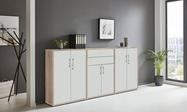 BMG Möbel Aktenschrank Tabor (Set 15, Büroschrank abschließbar mit Metallgriffen) Made in Germany