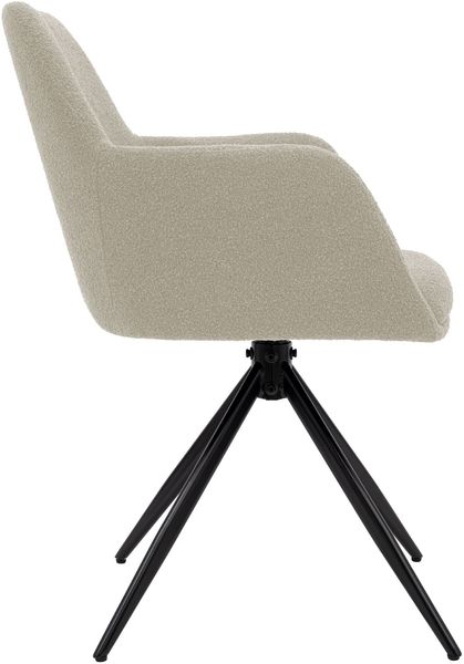 CLP Esszimmerstuhl Olema Teddystoff 180 Grad Schwenkmechanismus bis 150 kg belastbar,taupe Bild 5