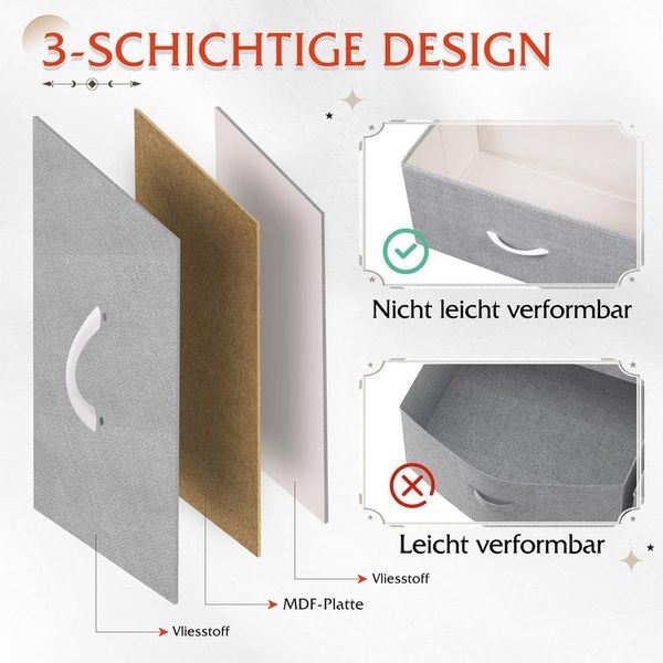 WLIVE Kommode mit 9 Stoffschubladen, Schubladenkommode 100 × 30 × 102 cm (Stauraumschrank Kommode mit Stoffschubladen), Modernes Sideboard, 100 × 30 × 102 cm, Vintagebraun-Schwarz Bild 4