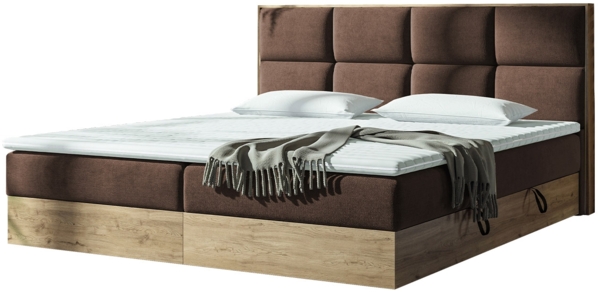 Mirjan24 Boxspringbett Marinez, Braun 180x200 cm