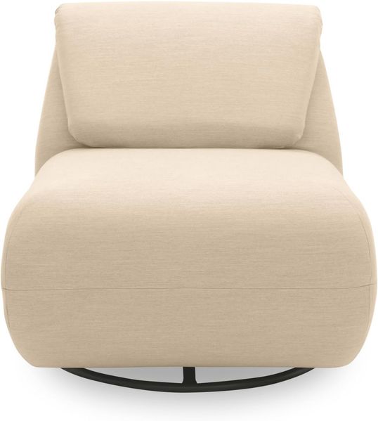 DOMO. collection Outdoor Sessel Spiekeroog, Polstersessel mit Rückenfunktion und Drehfunktion, wetterfest, Gartenmöbel, Gartensofa, 68 x 88 x 67 cm (BxTxH), beige
