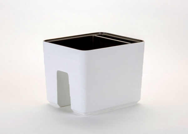 PLASTIA Blumentopf Plastia Blumenkasten Berberis Geländertopf Wasserspeicher weiß