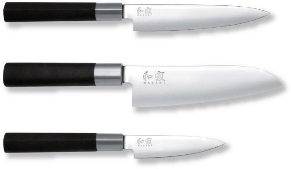 KAI Messer-Set Wasabi Japan Messerset mit Santoku (3-tlg)