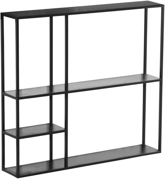 Wandregal Jämijärvi mit 5 Ablagen Schwarz, matt [en. casa] Bild 3