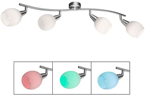 LED Deckenleuchte, Fernbedienung, Dimmbar, Spots beweglich