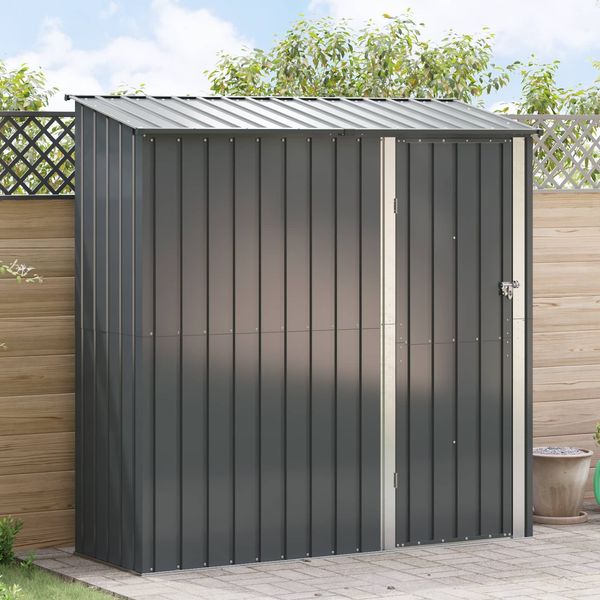 vidaXL Gartenhütten Anthrazit 203,5 x 73 x 200 cm Metall 42011301