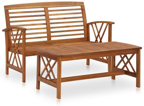 vidaXL 2-tlg. Garten-Lounge-Set Massivholz Akazie 310272