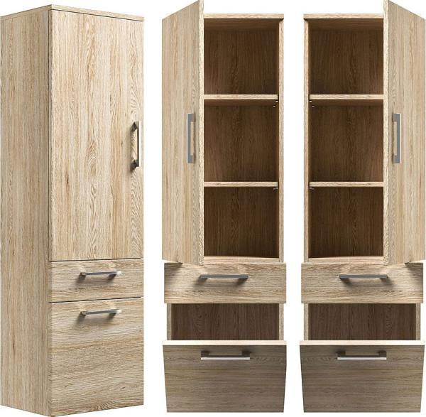 Hochschrank RIMAO-100 Eiche hell, B x H x T ca.: 35,20 x 120 x 35,80 cm