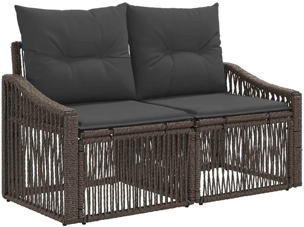 vidaXL Gartensofa-set 12 pcs Grau Poly-Rattan 3436043 Bild 3