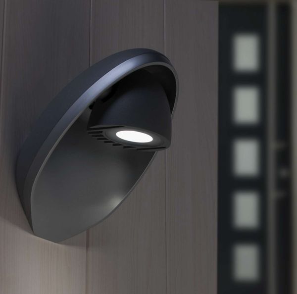Lutec Eggo Wandlampe Aussenlampe Aussenleuchte Anthrazit LED 6160 Gr