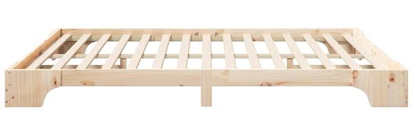 vidaXL Bettrahmen Braun 200 x 220 cm Massives Kiefernholz 872929 Bild 5