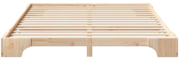 vidaXL Bettrahmen Braun 200 x 220 cm Massives Kiefernholz 872929 Bild 4