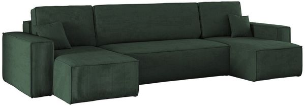 Kaiser Möbel Ecksofa mit schlaffunktion und bettkasten, Couch U-form BEST stoff Poso, Schlaffunktion, Bettzeugaufbewahrung, universal
