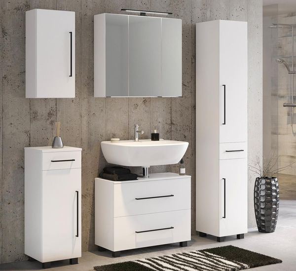 Badezimmer-Set >Luzern< in Weiß - 160x180x35cm (BxHxT)