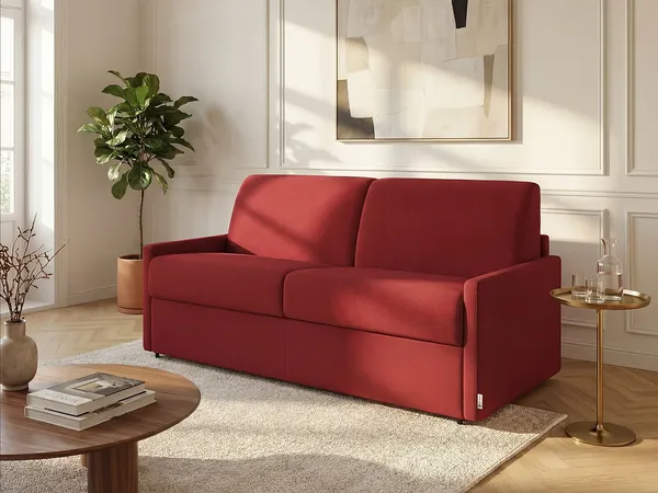 Vente-unique - CALIFE Sofa Stoff Rot - B 223 cm94 cm x H 85 cm x L 150 cm