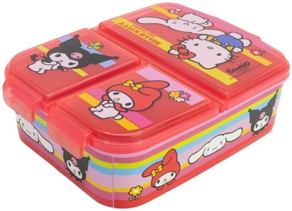 Hello Kitty and Friends Kinder Premium Lunchbox Brotdose Frühstücks-Box Vesper-Dose mit 3 Fächern