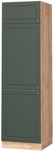 Kühlumbauschrank Fame-Line Grün-Gold Landhaus 60 cm Vicco