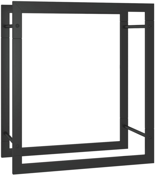 vidaXL Brennholzregal, Stahl schwarz matt, 56 x 28 x 50 cm