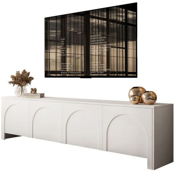 Lookway Lowboard ARIADNA mit vier Türen (1x TV-Schrank), Breite: 204 cm