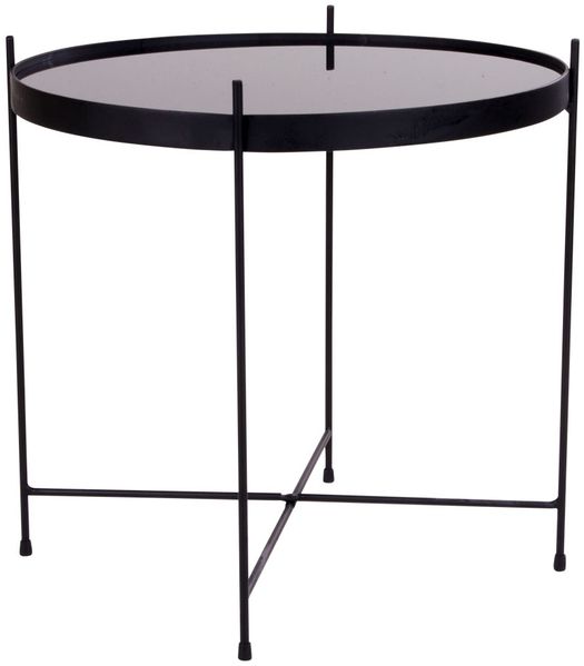 Beistelltisch >Venezia< in Schwarz, Glas - 48x48x48cm (BxHxT)