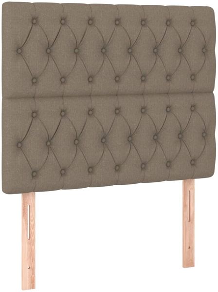 Boxspringbett mit Matratze & LED Stoff Taupe 120x200 cm, Härtegrad: H2 [3135665] Bild 7