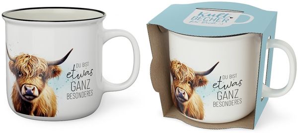 Kult-Becher Kaffeetasse Kaffee Tee Tasse 0,25l Geschenk la vida Rind 9048031